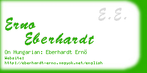 erno eberhardt business card