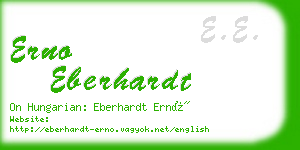 erno eberhardt business card